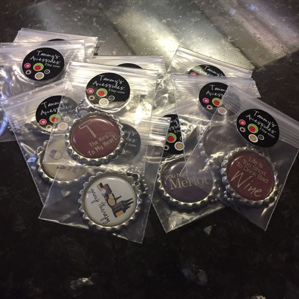 Cute wine charms
